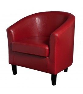 Fauteuil cabriolet New York rouge SALVADOR