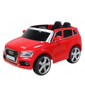 Mini SUV Audi Q7 rouge électrique 6 km h 
