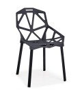 Chaise design Noire Spider - Lot de 4 - 