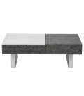 Table basse grise et blanche plateau relevable Ukna - 