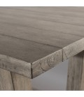 Table extérieur en bois massif clair rectangle moderne