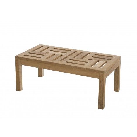 Table basse extérieur 100 x 50 cm bois massif 