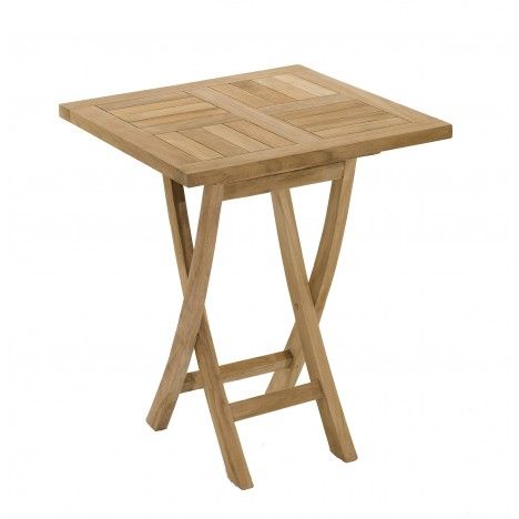 Table carrée pliante 60 x 60 bois massif extérieur 