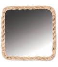 Miroir carré avec bordure en rotin 33x33cm HANOI - 