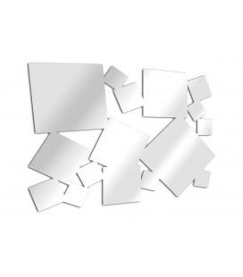 Miroir design carrés pele-mele - 2 dimensions - 