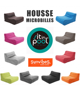 Housse de pouf fauteuil de piscine SitInPool à microbilles - 