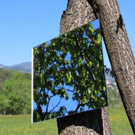 Miroir décoratif d'arbre extérieur 40cm