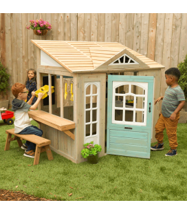 Maison de jardin pour enfants en bois style épicerie
