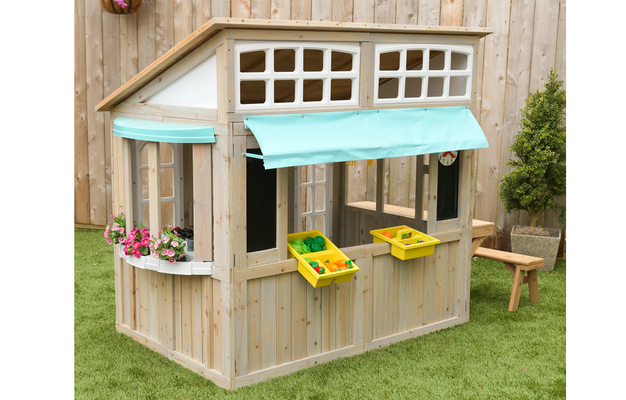 Maison de jardin pour enfants en bois style épicerie - Decome Store