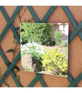 Miroir de jardin à coller carré 40cm