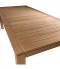 Table à manger VIESTE 220 x 100cm couleur bois naturel KIM 