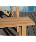 Set d'extérieur - Table et bancs bois massf clair indonésien KIM 