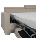 Canapé convertible en tissu avec matelas intégré