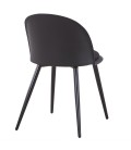 Lot de 4 chaises design en simili-cuir noir MURY