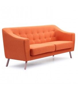 Canapé moderne en tissu orange 3 places MORGAN