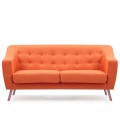 Canapé moderne en tissu orange 3 places MORGAN