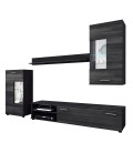 Ensemble de meubles TV moderne en bois noir 