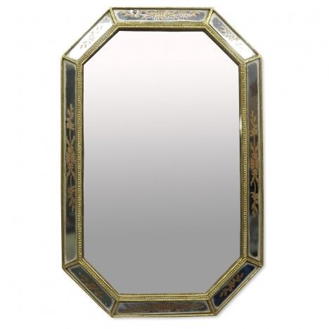 Miroir Rectangle doré - 