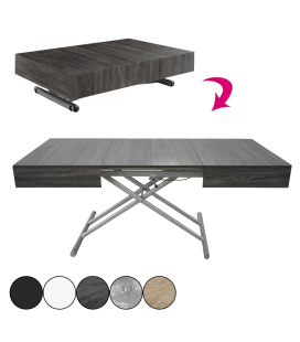 Table basse design relevable et extensible Cassida - 5 coloris