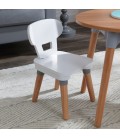 Table enfant avec rangement intégré et 2 chaises bois et blanc - 