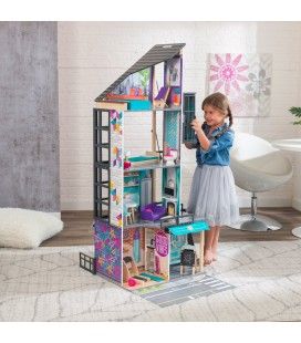 Maison de poupées Kidkraft Loft 3 étages en ville - 