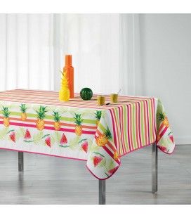 Nappe rectangle Ananas et pastèque 150 x 200 cm Polyester
