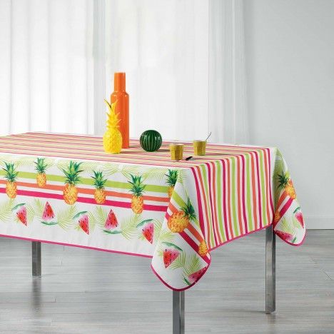 Nappe rectangle Ananas et pastèque 150 x 200 cm Polyester - 