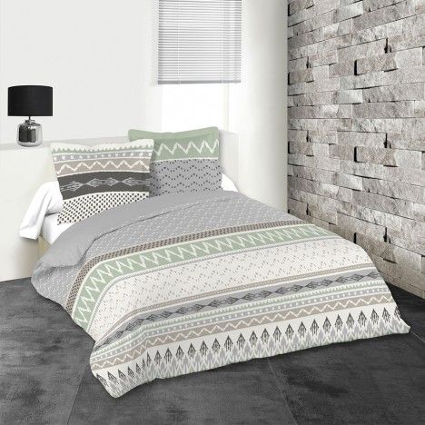 Housse de couette 220 x 240 cm + Taies Greeny - 