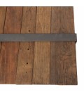Table basse bois massif cerclée métal gamme MATHIS - 