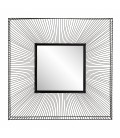 Miroir carré métal noir CALI