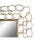 Miroir rectangulaire métal doré CALI