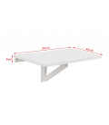 Table murale rabattable 60x40cm blanc gain de place Worky