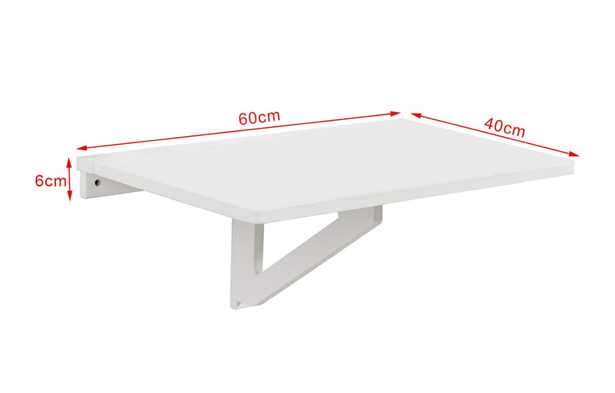 Generic table murale Pliante moderne blanc brillant grand taille 80/45 cm à  prix pas cher