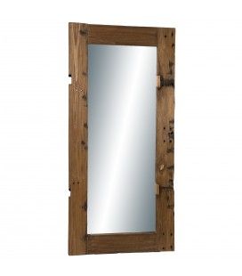 Miroir rectangulaire 80x170cm bois recyclé - esprit Brocante CABIMA