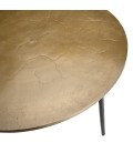 Table basse ronde 80x80cm aluminium doré DODOMA