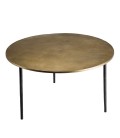 Table basse ronde 80x80cm aluminium doré DODOMA