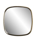 Miroir 69x70cm coins arrondis aluminium doré DODOMA