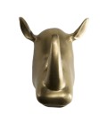 Décoration sculpture rhinoceros aluminium doré DODOMA
