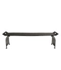 Table basse rectangulaire/console basse 134x40cm aluminium noir DODOMA