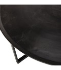 Table basse ronde 100x100cm aluminium noir DODOMA