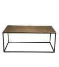 Table basse rectangulaire 98x57cm aluminium doré DODOMA