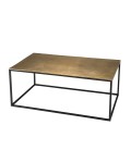 Table basse rectangulaire 98x57cm aluminium doré DODOMA