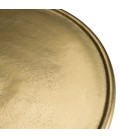 Table d'appoint ronde 43x43cm aluminium doré pietement graphique DODOMA