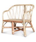 Mini fauteuil 2 places en rotin Bambou - 
