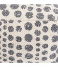 Pouf carré tissu coton imprimé pois gris 40cm SANCHO