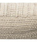 Pouf carré tissu polyester ivoire 40cm SANCHO