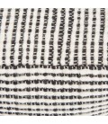 Pouf carré en laine Oslo noir et ivoire 40cm SANCHO