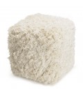 Pouf carré en laine Jane ivoire 40cm SANCHO