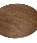 Table basse coque noire double plateau 120 x 120 cm bois Teck recyclé et métal SULA
