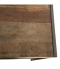 Bureau vintage bois massif et métal avec rangements intégrés SULA